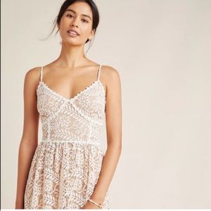 Anthropologie NSR Hayden MiDi Dress Cream - NWT